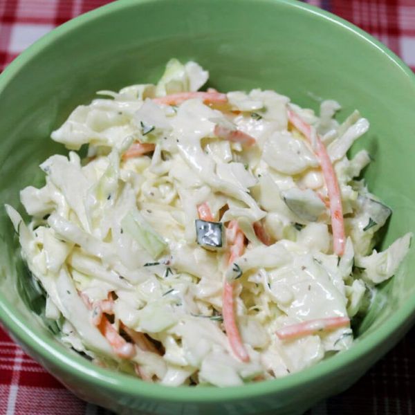 Keto Dill Pickle Coleslaw