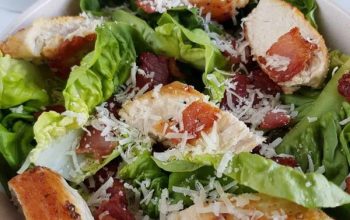 Keto Caesar Salad with Bacon