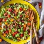BLT Salad with Avocado Basil Dressing