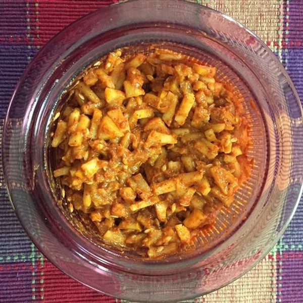 Raw Dosakaya or Cucumber Salad (Spicy!)