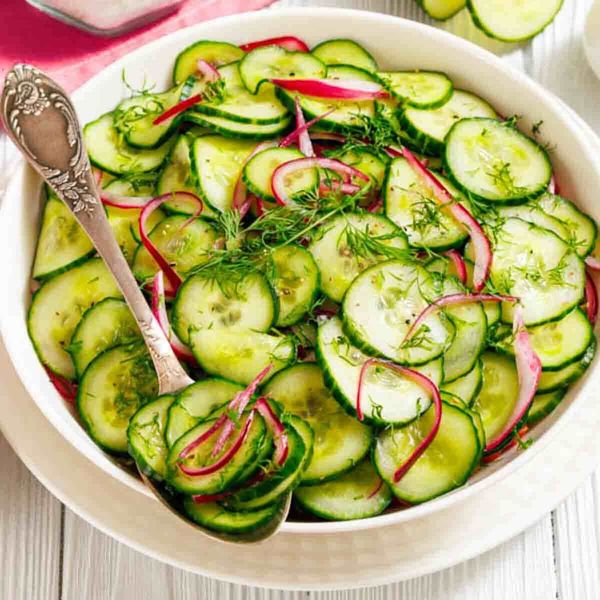 Marinated Cucumber and Red Onion Salad