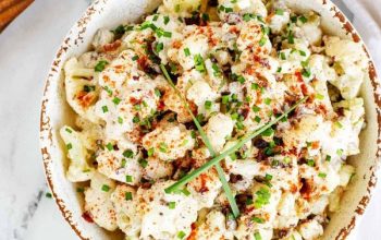 Keto Potato Salad with Cauliflower