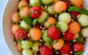 Melon Salad with Basil Vinaigrette