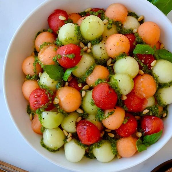 Melon Salad with Basil Vinaigrette
