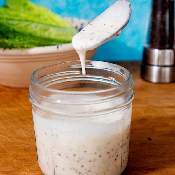 Healthy Caesar Salad Dressing (Low Calorie!)