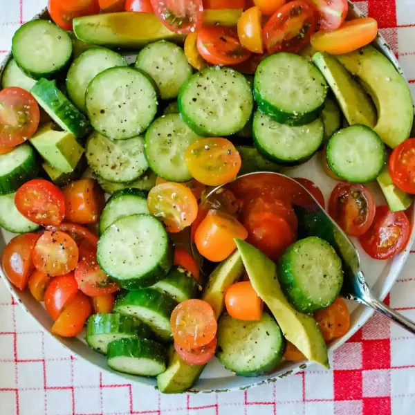 CUCUMBER TOMATO AVOCADO SALAD RECIPE