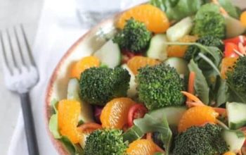 Roasted Broccoli Mandarin Sesame Ginger Salad